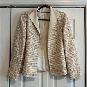 Liz Claiborne Women's Beige and Black Woven Blazer